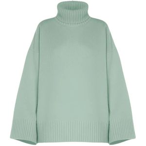 Malo, Dames, Truien, Groen, Maat: XS Kasjmier,