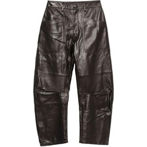 Nili Lotan, Dames, Broeken, Bruin, Maat: M Leer,