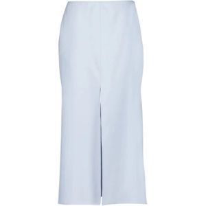 Ferragamo, Dames, Rokken, Blauw, Maat: S Zijde,