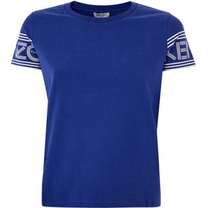 Kenzo, Dames, Tops, Blauw, Maat: 2XS Katoen,