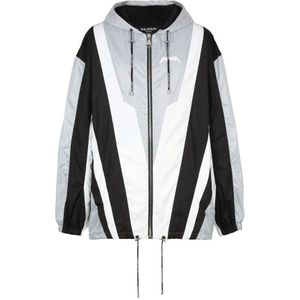 Balmain Zwarte Windbreaker Jas Ss23 , Multicolor , Heren , Maat: S