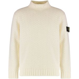 Stone Island, Heren, Truien, Beige, Maat: XL Katoen,