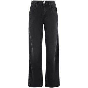 Isabel Marant, Dames, Broeken, Zwart, Maat: XS Katoen,