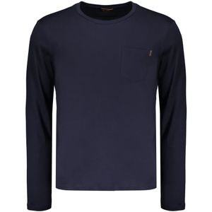 Moorer, Heren, Tops, Blauw, Maat: XL Katoen,