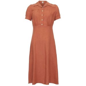 Ines de la Fressange Paris, Dames, Jurken, Oranje, Maat: 2XS Leer,