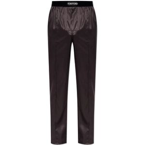 Tom Ford, Heren, Nachtkleding & Lounge, Bruin, Maat: XS Zijde,