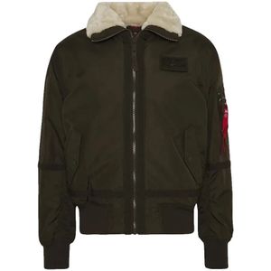 Alpha Industries, Heren, Jassen, Groen, Maat: XL Nylon,