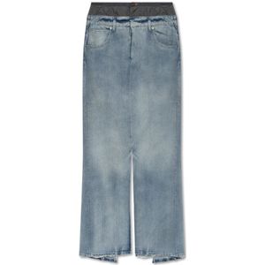 Maison Margiela, Dames, Rokken, Blauw, Maat: M Denim,