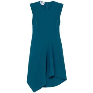 Moschino, Dames, Jurken, Blauw, Maat: S Poliester,