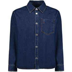 Ami Paris, unisex, Overhemden, Blauw, Maat: XS Denim,