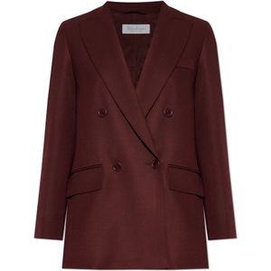 Max Mara, Dames, Jassen, Rood, Maat: M Wol,