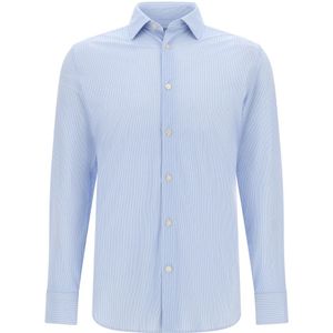 Boggi Milano - B Tech Slim Fit Stretch Nylon Overhemd - Blauw