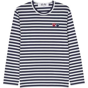 Comme des Garçons Play, Heren, Tops, Blauw, Maat: XL