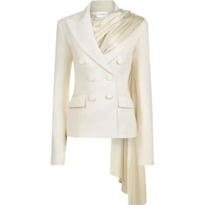 Nina Ricci, Dames, Jassen, Wit, Maat: XS Leer,