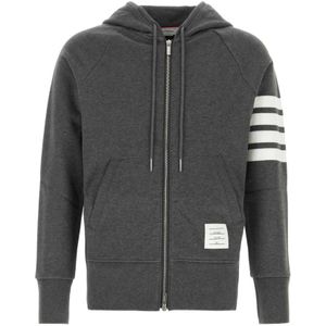 Thom Browne, Heren, Sweatshirts & Hoodies, Grijs, Maat: M Katoen,