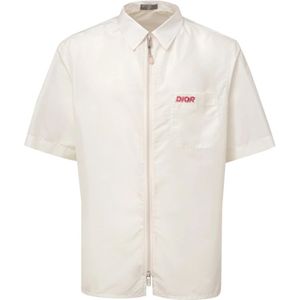 Dior, Heren, Overhemden, Wit, Maat: M Poliester,