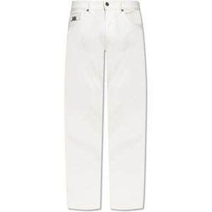 Versace, Heren, Jeans, Beige, Maat: W34 Katoen,