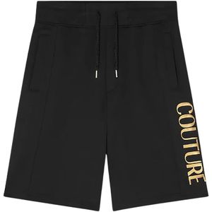 Versace Jeans Couture, Heren, Korte broeken, Zwart, Maat: L Katoen,