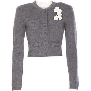 Self Portrait, Dames, Truien, Grijs, Maat: L