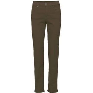 C.Ro, Dames, Broeken, Bruin, Maat: S Leer,