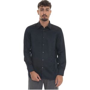 Emporio Armani, Heren, Overhemden, Blauw, Maat: 3XL