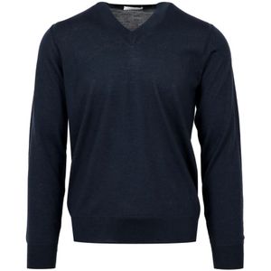Paolo Pecora, Heren, Truien, Blauw, Maat: 2XL Wol,