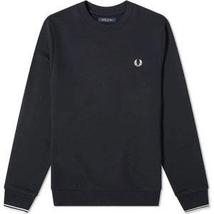 Fred Perry, Heren, Sweatshirts & Hoodies, Blauw, Maat: S Katoen,