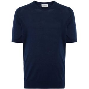 John Smedley, Heren, Tops, Blauw, Maat: XL