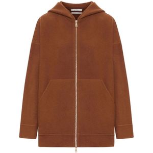 Max Mara, Dames, Sweatshirts & Hoodies, Bruin, Maat: M Wol,