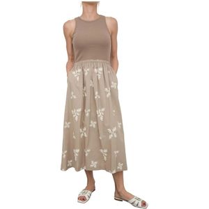 Kocca, Dames, Jurken, Beige, Maat: L Katoen,