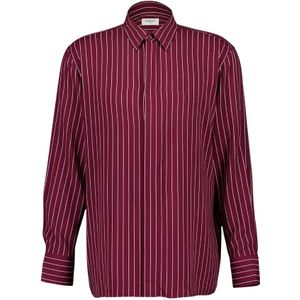 Saint Laurent, Heren, Overhemden, Rood, Maat: XL Viscose,