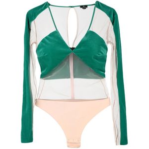 Elisabetta Franchi, Dames, Tops, Veelkleurig, Maat: M Poliester,