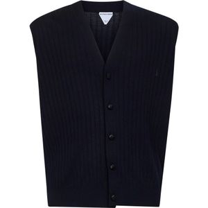 Bottega Veneta, Heren, Jassen, Blauw, Maat: S Wol,