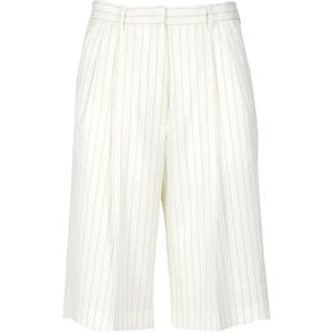 Msgm, Dames, Korte broeken, Wit, Maat: 2XS Viscose,