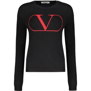 Valentino Garavani, Dames, Truien, Zwart, Maat: M Wol,