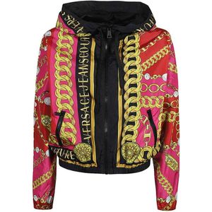 Versace Jeans Couture, Dames, Jassen, Veelkleurig, Maat: XS Poliester,