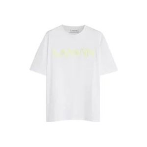 Lanvin Wit Groen Curb T-shirt , White , Heren , Maat: L