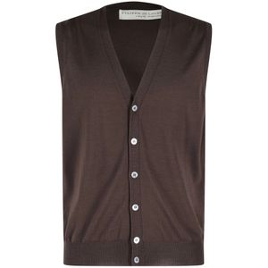 Filippo De Laurentiis, Heren, Truien, Bruin, Maat: 3XL Wol,