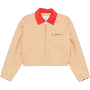 A.p.c., Dames, Jassen, Beige, Maat: M Wol,