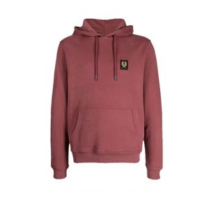 Belstaff, Heren, Sweatshirts & Hoodies, Rood, Maat: 2XL Katoen,