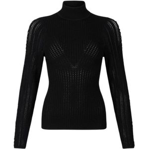 Liu Jo, Dames, Truien, Zwart, Maat: S Viscose,