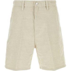 Carhartt Wip, Heren, Korte broeken, Beige, Maat: S Katoen,