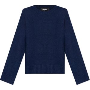Dsquared2, Dames, Truien, Blauw, Maat: L Wol,