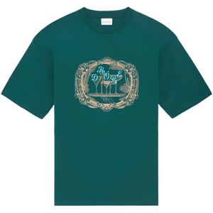 Drole de Monsieur, Heren, Tops, Groen, Maat: M