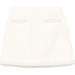 Self Portrait, Dames, Rokken, Beige, Maat: S Acryl,