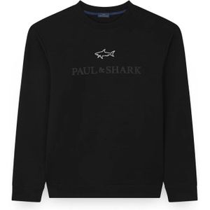 Paul & Shark, Heren, Sweatshirts & Hoodies, Zwart, Maat: S Katoen,