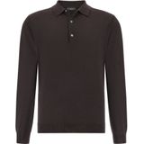 Boggi Milano - Shirt - Mokka - Lange Mouw - Polokraag
