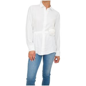 Marella, Dames, Blouses & Shirts, Wit, Maat: M Zijde,