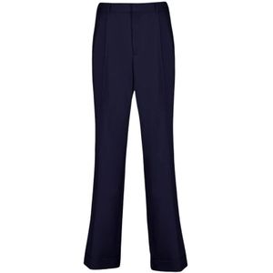 Casablanca, Heren, Broeken, Blauw, Maat: L Wol,