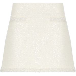 Self Portrait, Dames, Korte broeken, Beige, Maat: S Acryl,